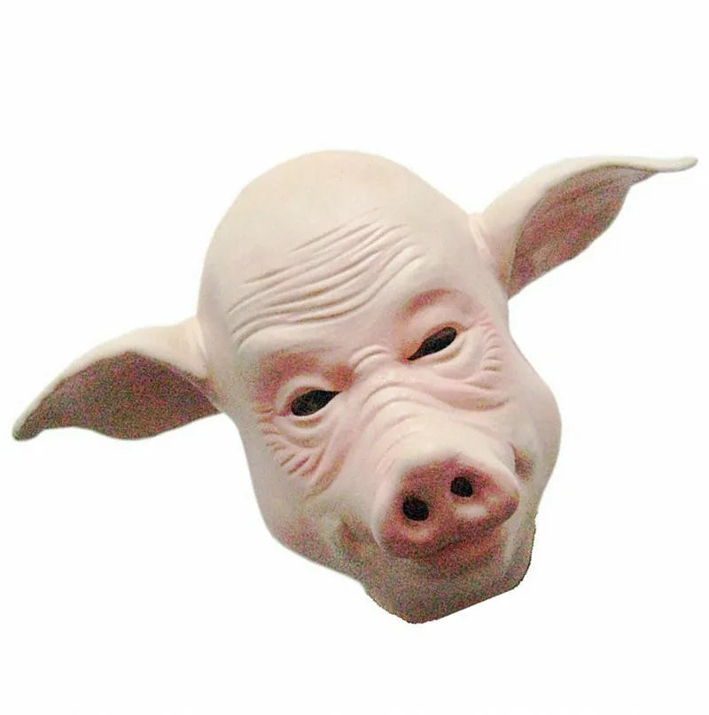 Halloween Scary Saw Pig Head Mask Cosplay Party Horrible Animal Masks Full Face Latex Mask Halloween Party Decoration Latex Prop Oasis Select