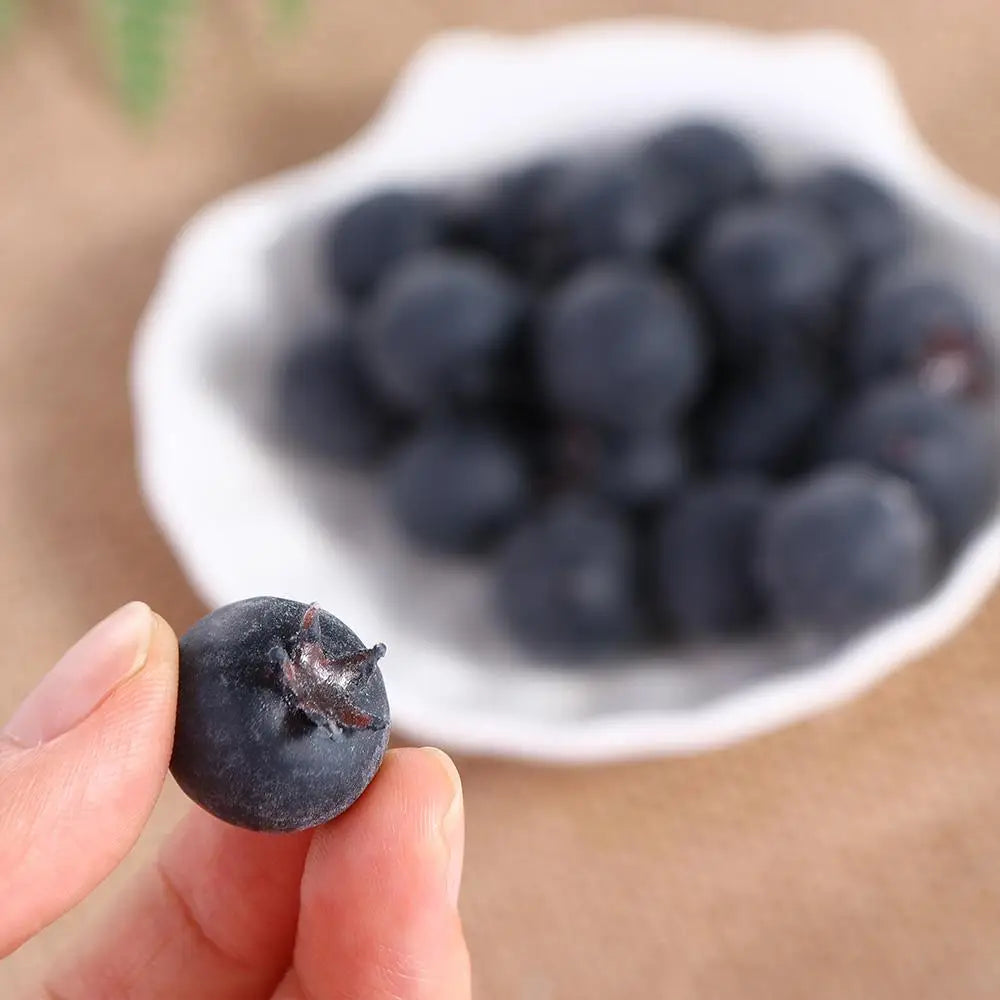 Artificial Blueberry Décor Props – 20pc Fake Foam Berries Artificial Fruit Decor Oasis Select