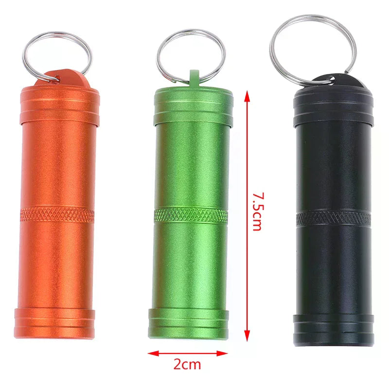 1PC Mini Waterproof Capsule Seal Bottle Outdoor EDC Survival Pill Box Tank Case Oasis Select