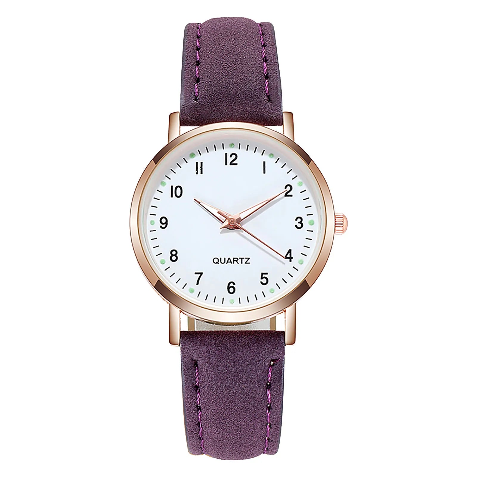 Women's Diamond Luminous Retro Quartz Watch – Leather Strap Ladies Quartz Watch Oasis Select E