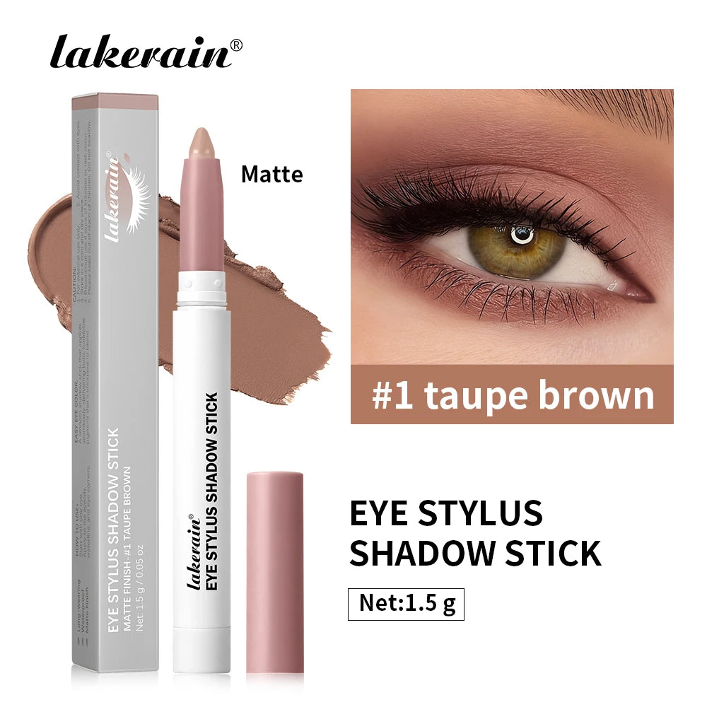 Eyeshadow Stick Colorful Shimmer Glitter Matte High Pigmented Waterproof Cream Eyes Shadow Pencil Long Lasting Makeup Cosmetic Oasis Select 1 Taupe Brown