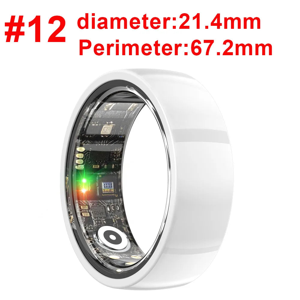 Smart Ring Men Women Health Heart Rate Sports Rings Sleep Monitoring IP68 Waterproof Smartring Wearing Without Sensation Oasis Select WH 12