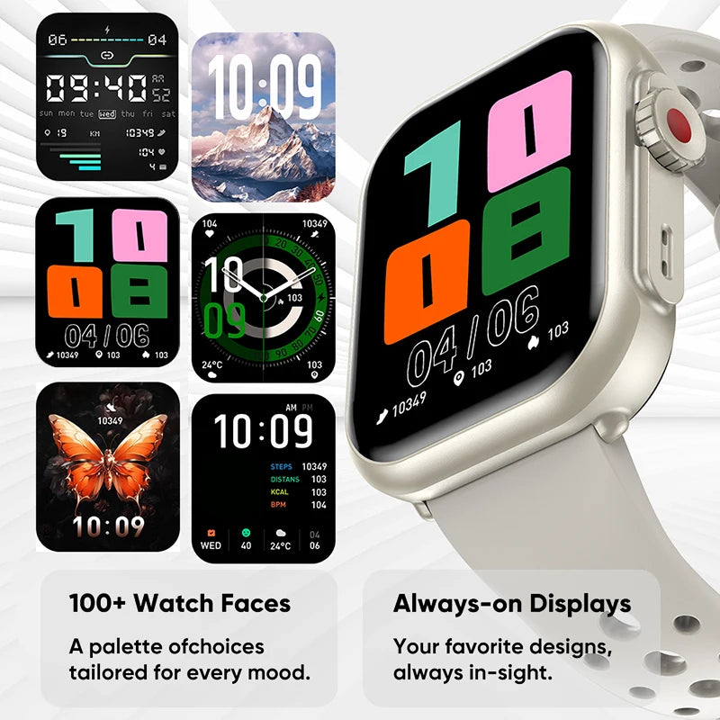 BOXUXING 1.85" AMOLED Smart Watch – Bluetooth Call, GPS, IP68