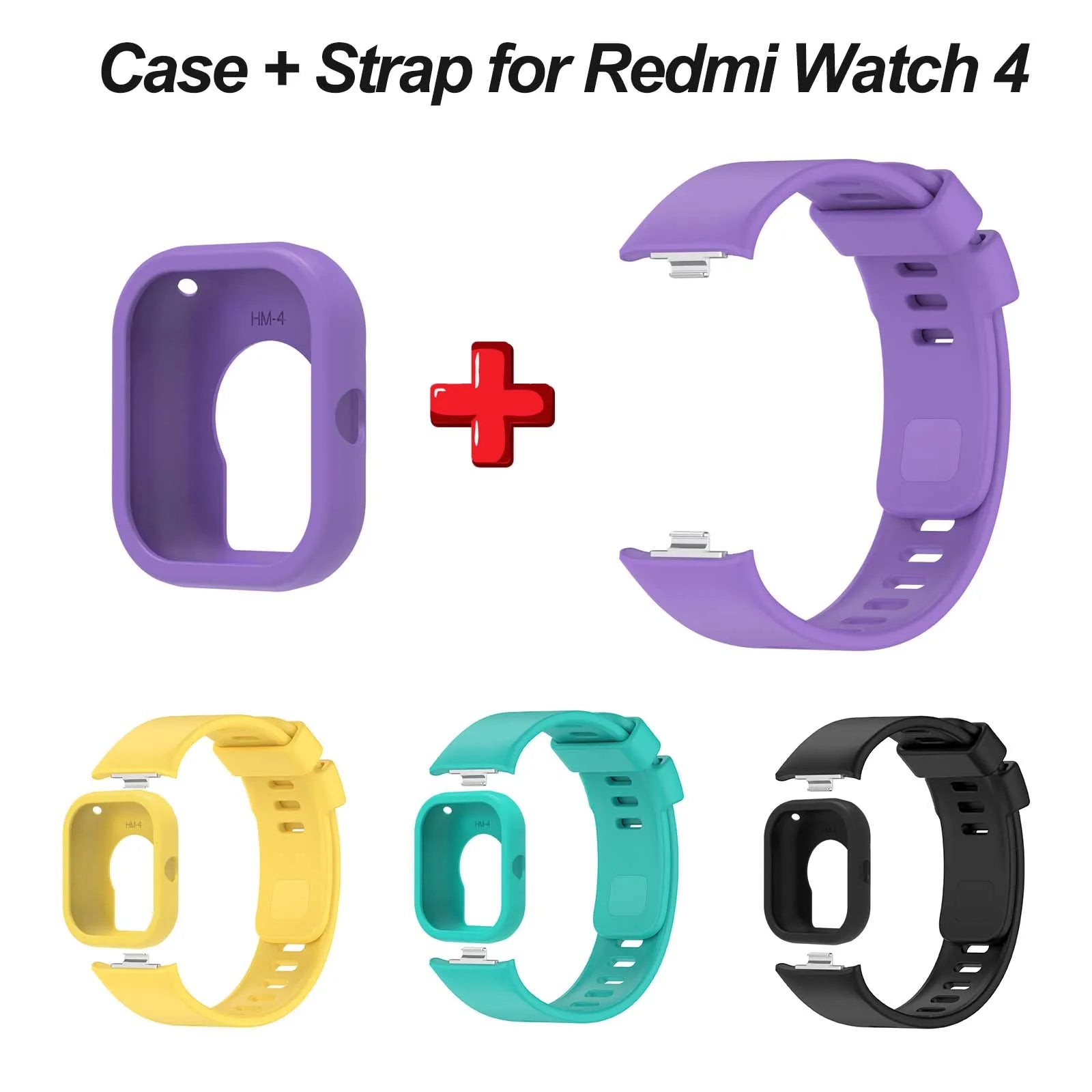 Silicone Strap & Case for Redmi Watch 4 – Shockproof Cover Watch Strap & Case Oasis Select