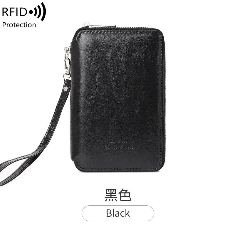 RFID Passport Holder Wallet – Minimalist PU Leather Travel Organizer