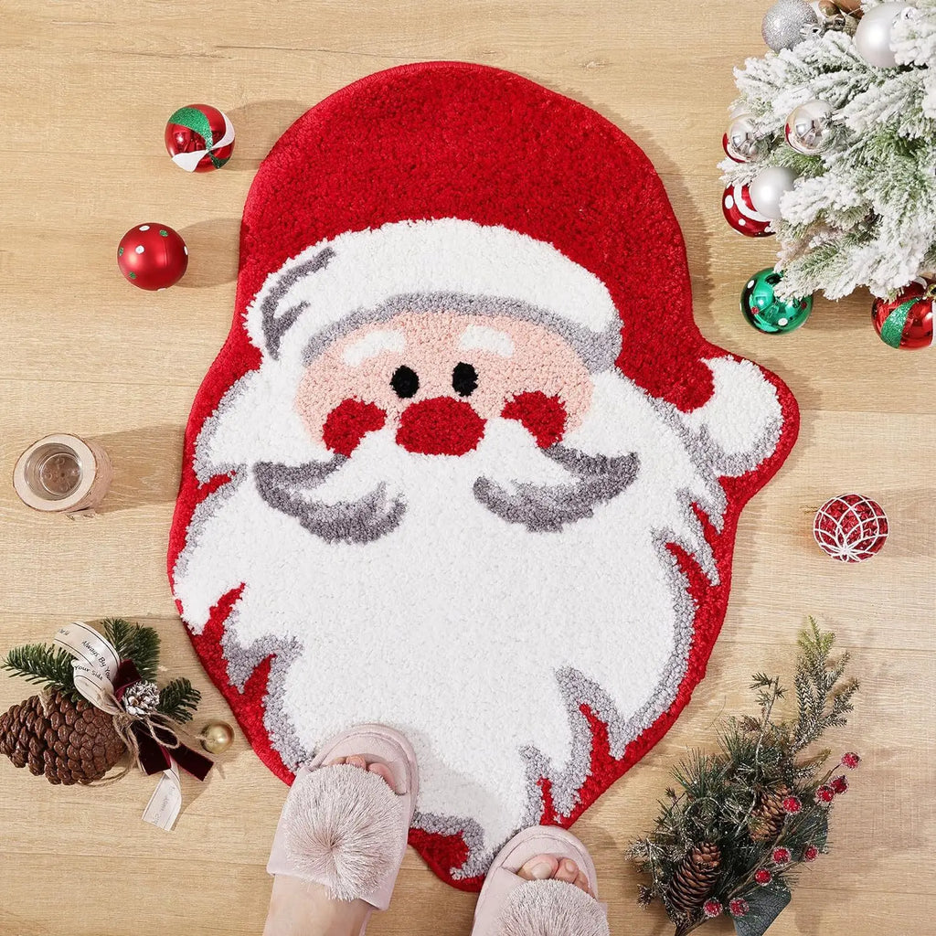 Nordic Irregular-shaped Christmas Series Faux Cashmere Floor MATS