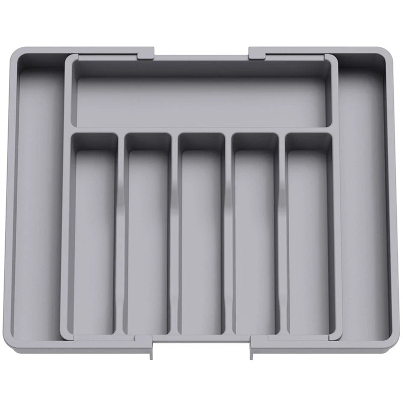 Cutlery Drawer Organiser Expandable Utensil Tray For Kitchen, Adjustable Silverware And Flatware Holder Durable Oasis Select