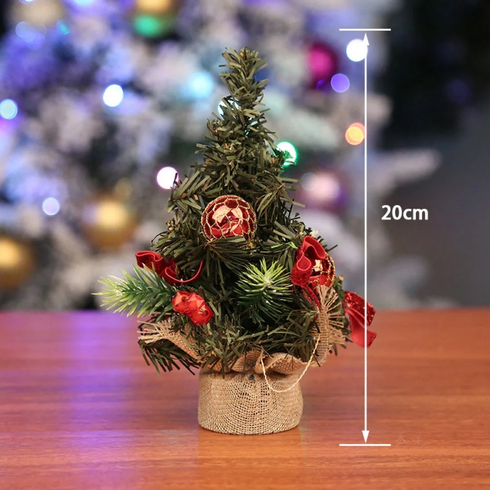 Mini Artificial Christmas Tree Tabletop Ornament | Desk Decor