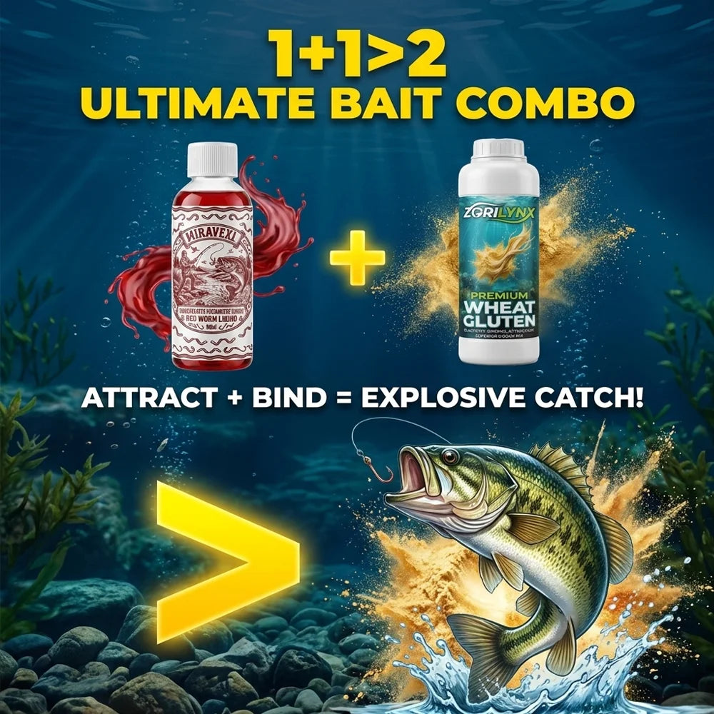 Bloodworm Liquid Fishing Bait Attractant Scent and Wheat Protein Drawing Powder Lure Additive Carp Coarse Tackle Accessories Set Oasis Select