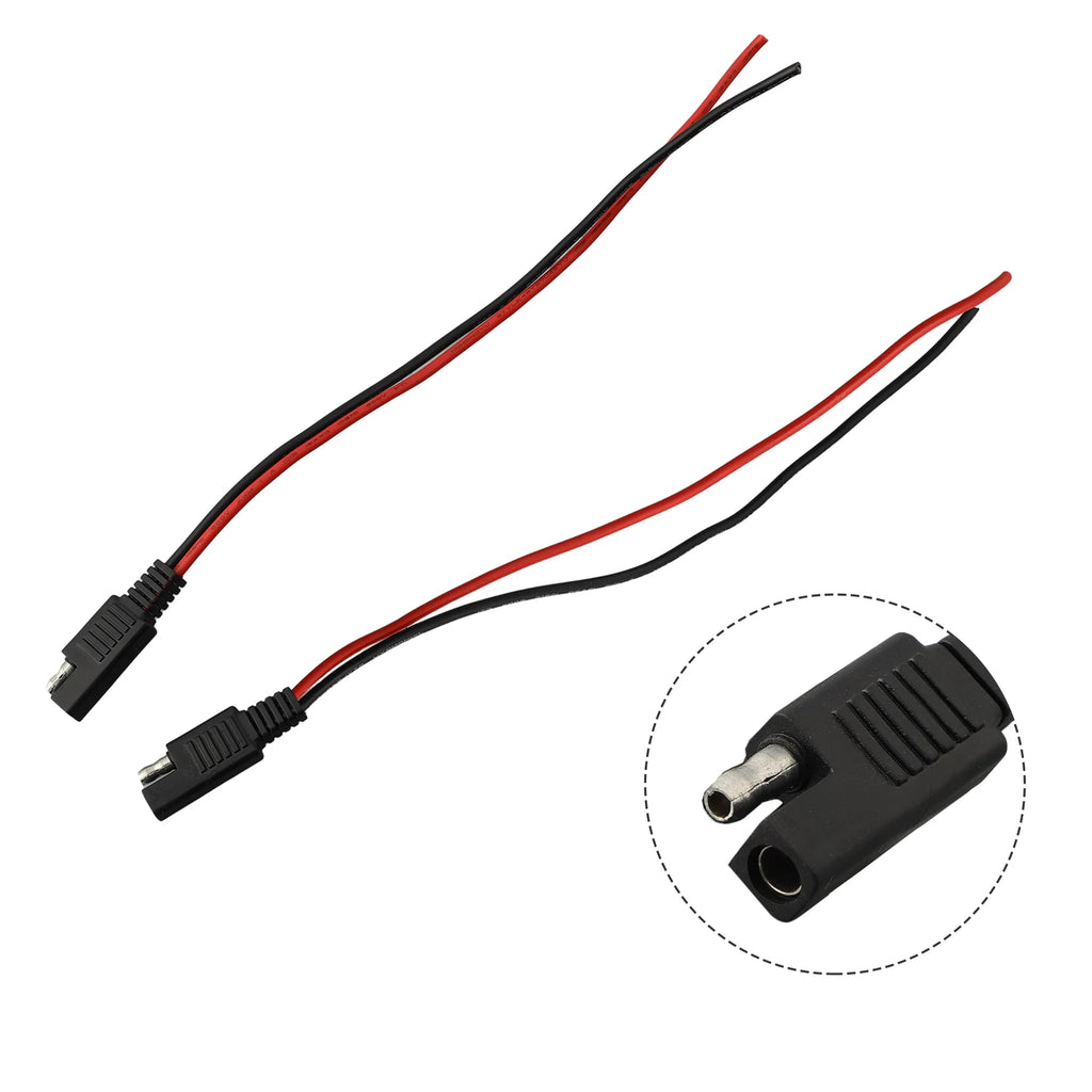 2Pcs SAE Single-ended Cable Power Extension Connector Plug Cable Solar Panel Battery Adapter Quick Connect Oasis Select Default Title