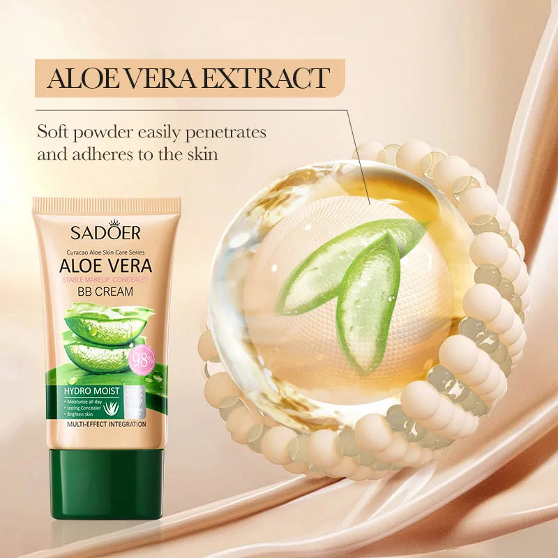 SADOER Aloe Vera BB Cream Concealer 40g – Full Coverage BB Cream Concealer Oasis Select