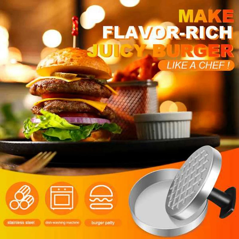 WISH Burger Press 100 Patty Papers Set Grill Press Non-Stick Hamburger Mold With Wax Patty Paper Sheets Meat Beef Cheese Oasis Select