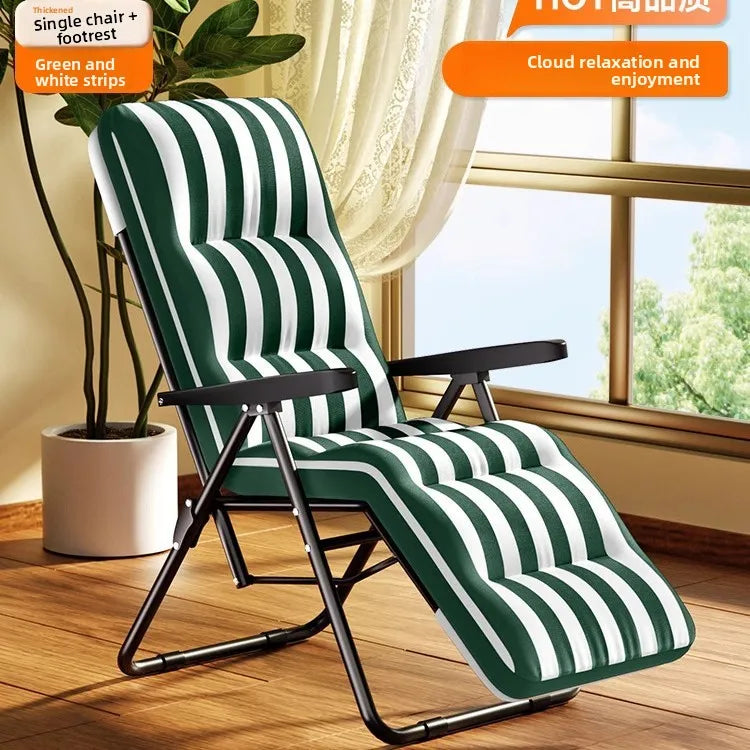 Folding recliner home leisure elderly balcony back chair office lunch break sit and sleep dual-purpose chair Oasis Select Red