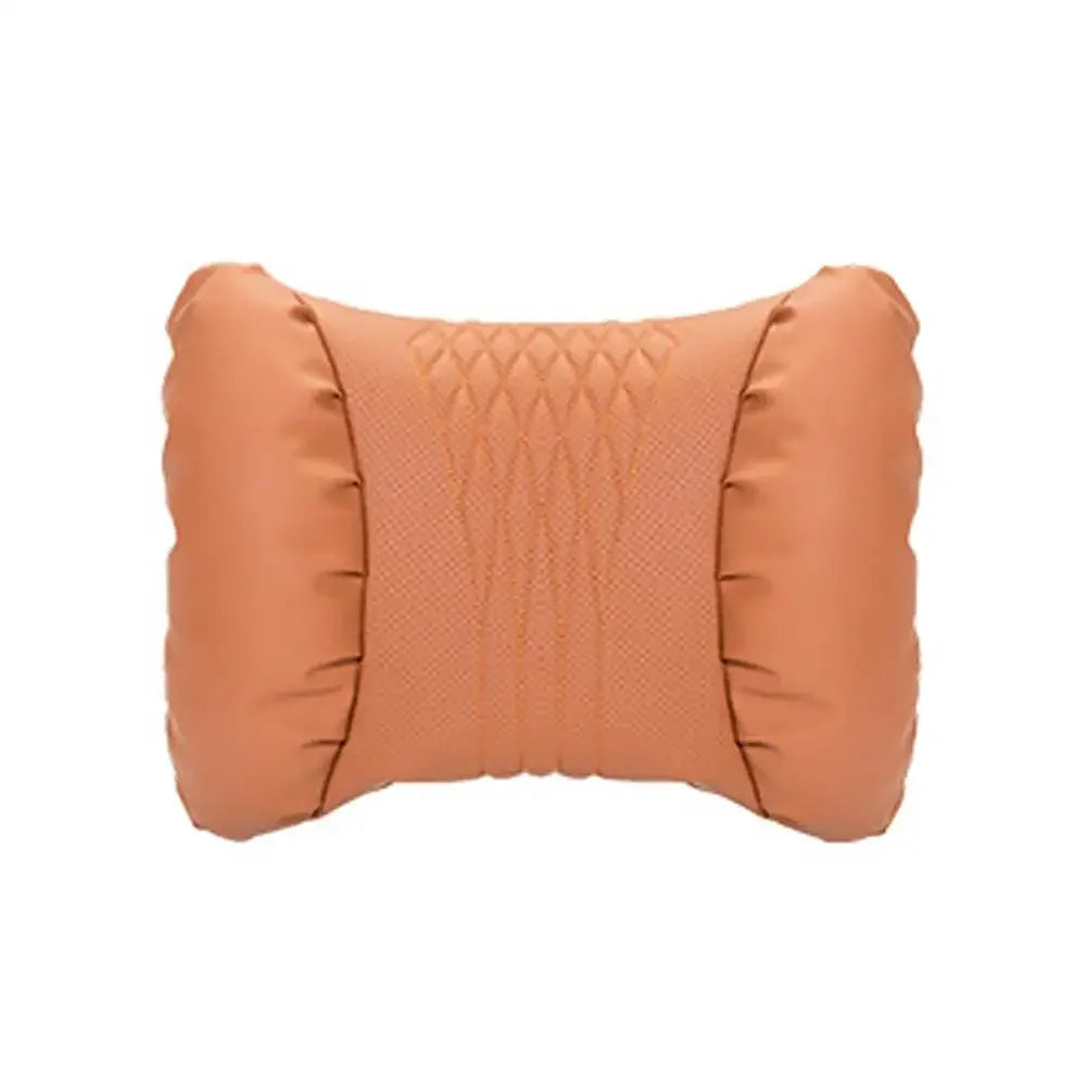 Nappa Leather Car Headrest & Lumbar Support Pillow Set