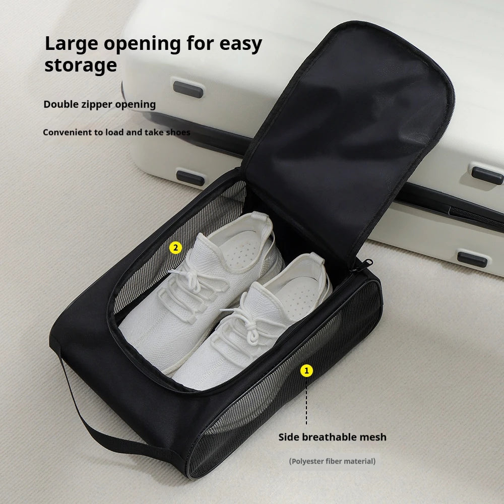Lightweight Breathable Shoe Bag for Golf & Sports, Portable Oxford Cloth Shoe Carrier Bag, Dustproof Handbag for Travel Storage Oasis Select