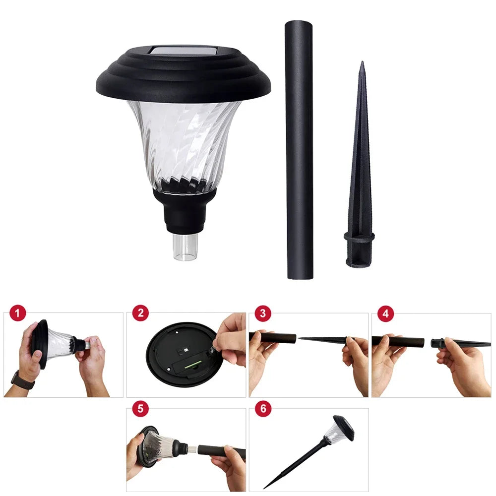 HVIERO Solar LED Garden Stake Lamp | IP65 Waterproof Outdoor Light
