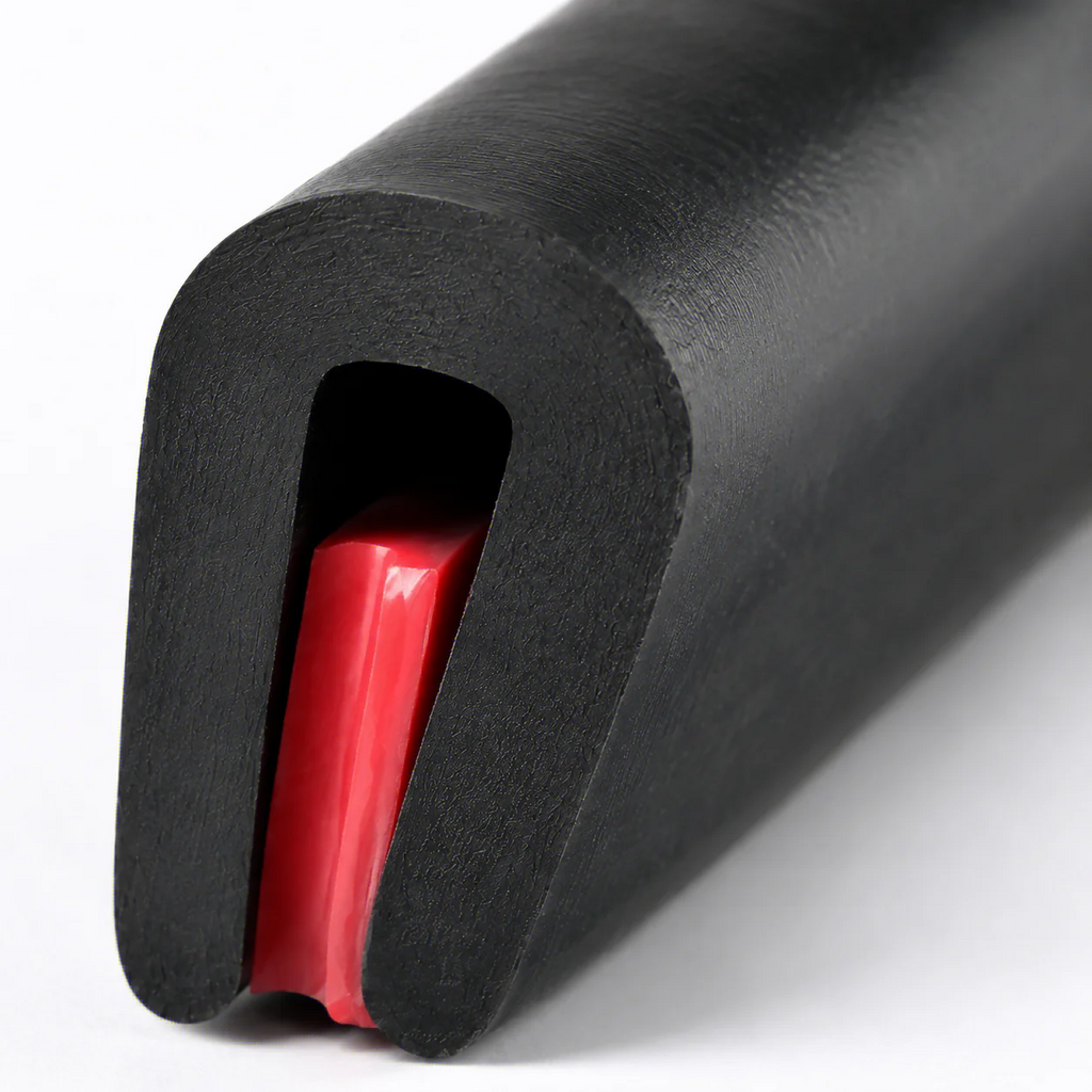 1 Piece 1M Black Self-Adhesive Rubber U-Shaped Edge Strip for Metal Sheets - Durable Sealing Strip Oasis Select