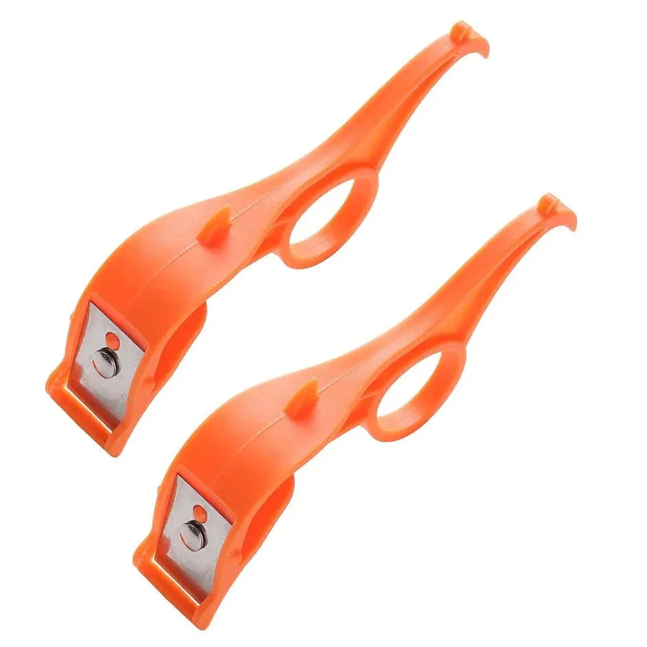 Stainless Steel Finger Ring Peeler – Fruit & Vegetable Vegetable Peeler Oasis Select orange-2pc
