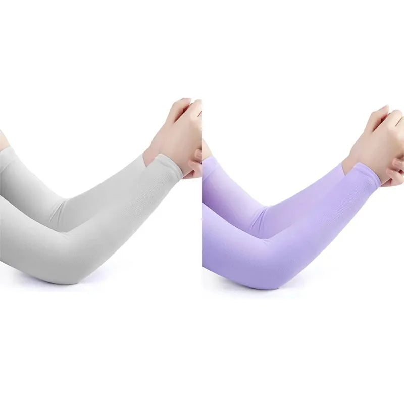 1/2pair Ice Silk Sun Protection Cuffs Gloves Sun Protection UV Protection Hand Protection Cover Anti Slip Summer Outdoor Cycling Oasis Select mix-2pairs 3