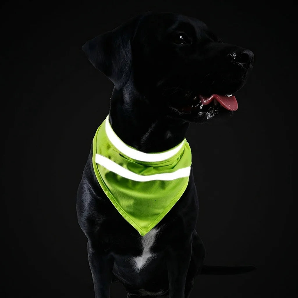 Dog Reflective Bandanas Pet Triangular Towel Scarf Bright Color Polyester Bib Oasis Select