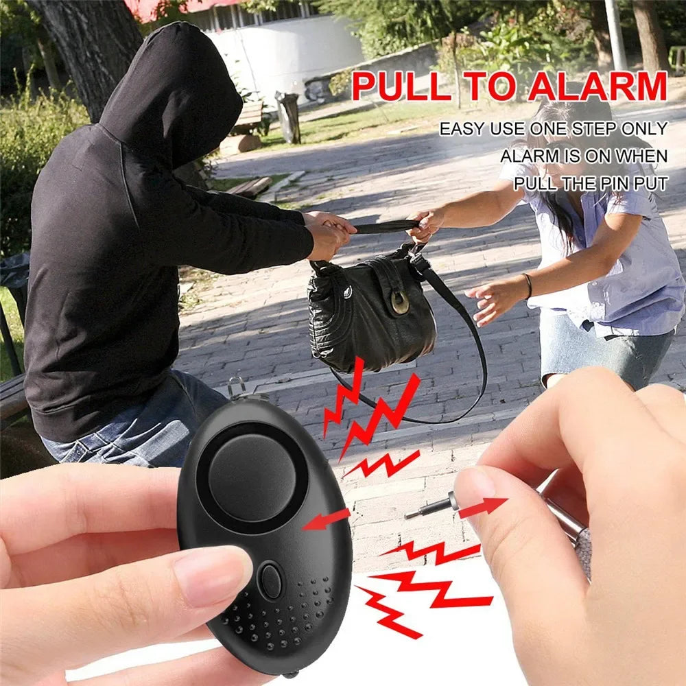 130DB Personal Security Alarm Emergency with LED Buckle Key Lights Emergency Safety Alarm for Women Men Children Elderly Oasis Select