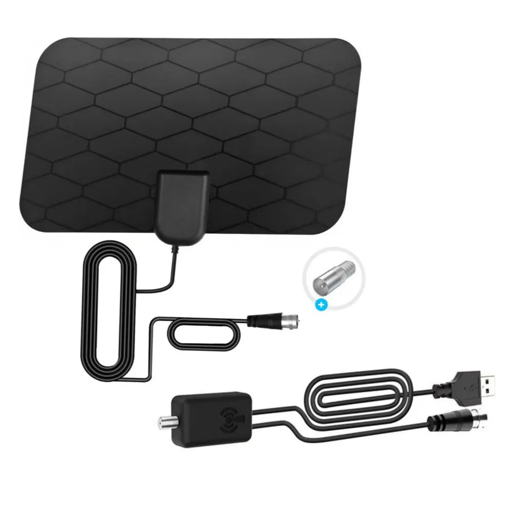 Indoor HDTV Antenna Mini Mesh Design 4K 1080P DVB T2 Digital TV Antenna Enhanced Signal Reception Oasis Select black