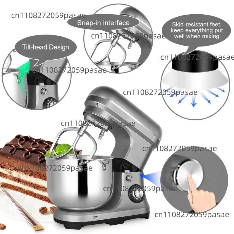 Large-Capacity European Stand Mixer 5L–15L | High-Power