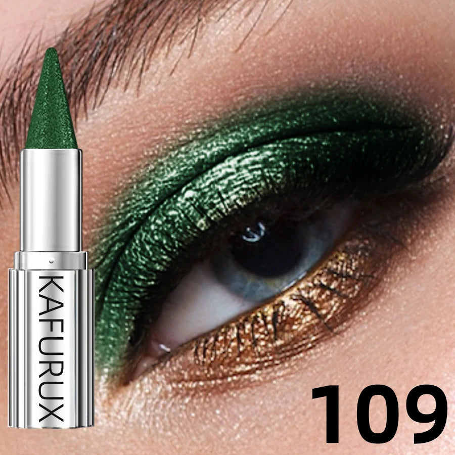 KAFURUX Metallic Glitter Eyeshadow Stick | 12 Colors, Waterproof