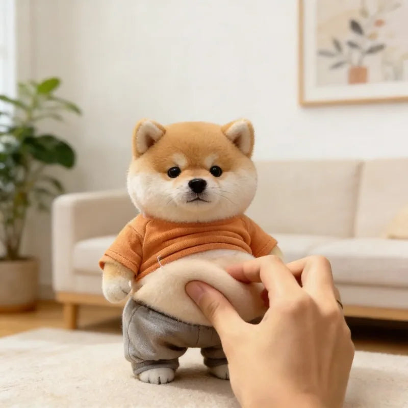 Puppy Big Belly Pinching Fun Cute Creative Stress Relief Toy Little Fat Diesel Dog Car Crash Sticker Door Stopper Random style Oasis Select