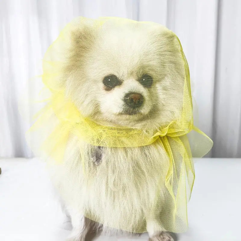 Pet Anti-Mosquito Headgear Random Eating Prevention Breathable Dog Head Cover Pet Protective Mask Comfort Anti-Bite Head Cover Oasis Select Yellow