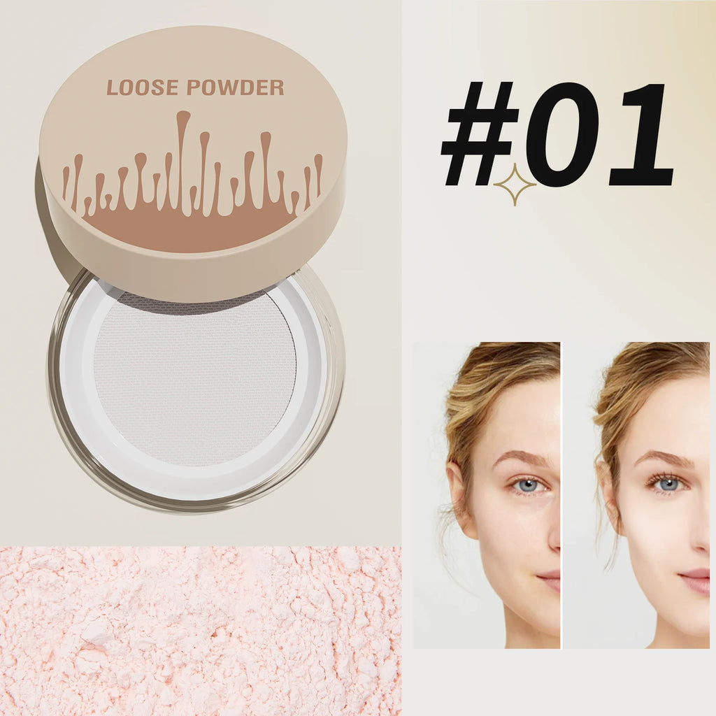 Hello Kiss Loose Setting Powder – 5 Shades, Matte Oil Control