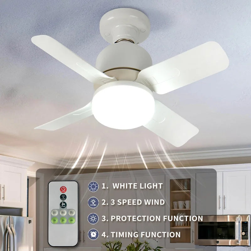 URGGU 300mm Small LED Ceiling Fan with Remote Control 14W