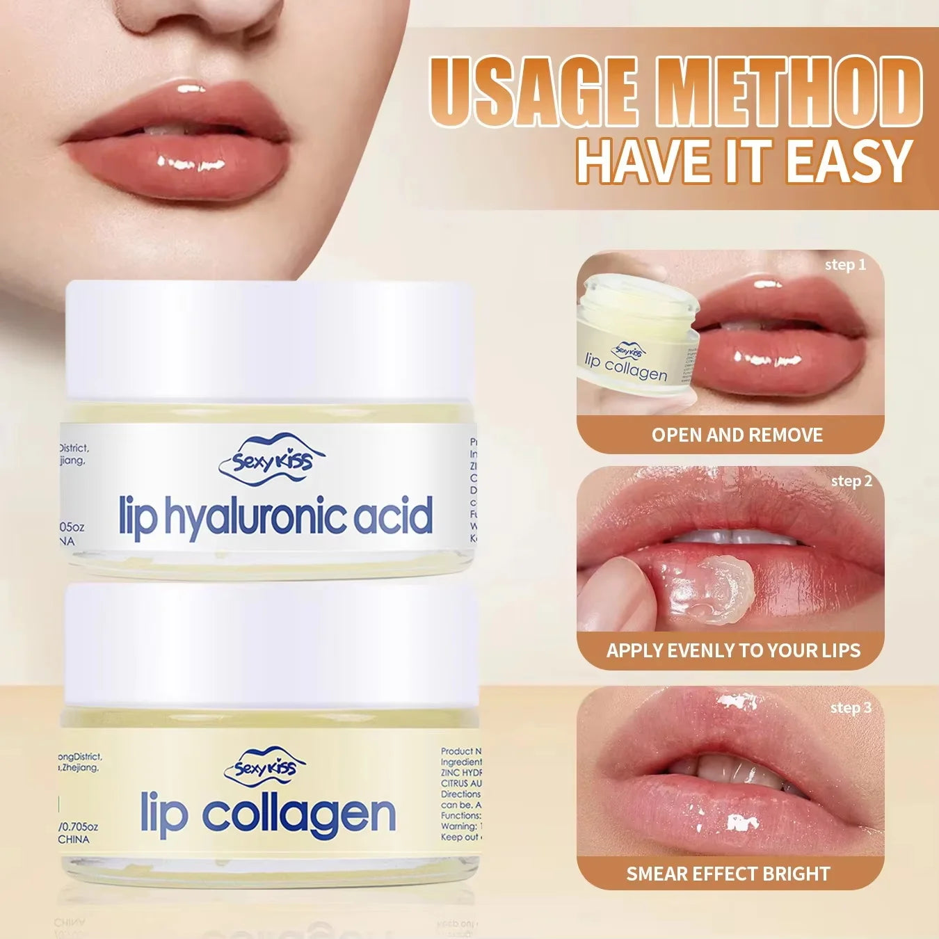 Hyaluronic Acid & Collagen Sleep Lip Mask 20g | Day & Night Sleep Lip Mask Oasis Select
