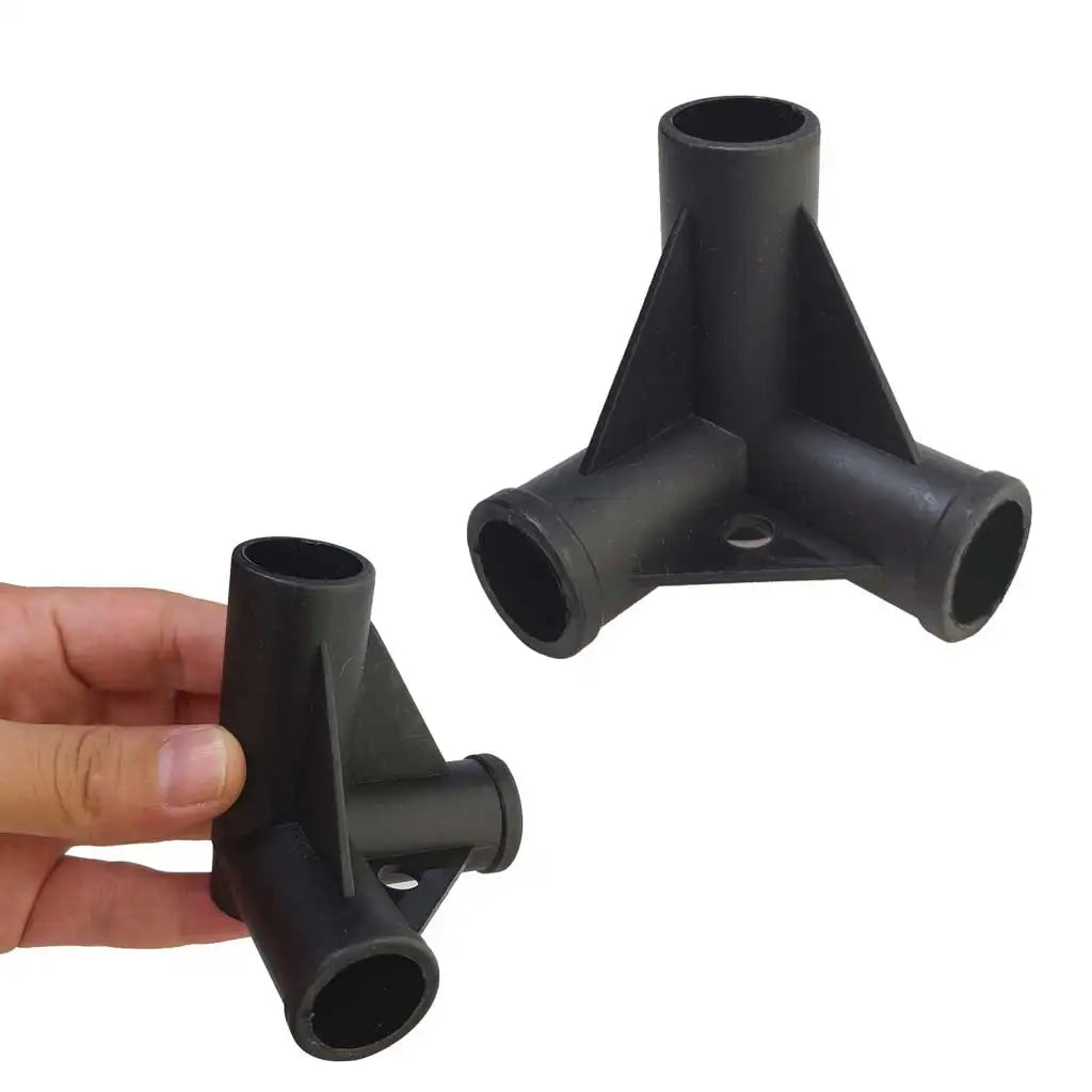 4Pcs19/22mm Heavy-Duty Plastic 3-Way Tee Connector Tent Pole Repair Tee Joint Connector for Tents Pipes Camping cots Canopy Oasis Select