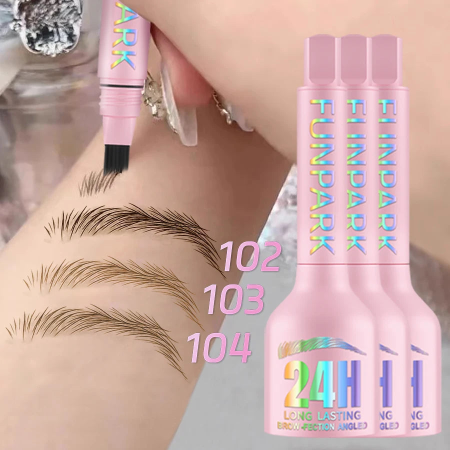 FUNPARK 3D Microblade Eyebrow Dye Cream – Waterproof, 3 Colors