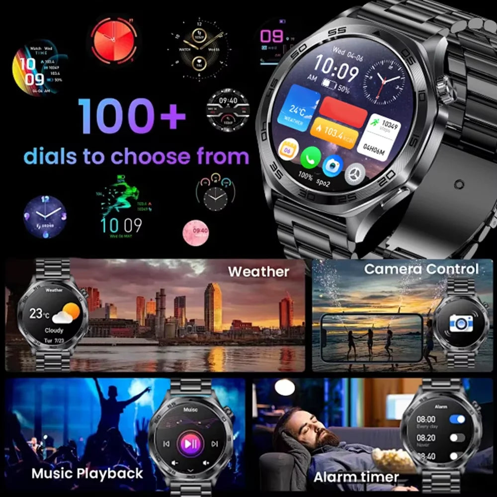 DAORKOW Smartwatch 1.46" IPS IPX8 | 100+ Activity Modes