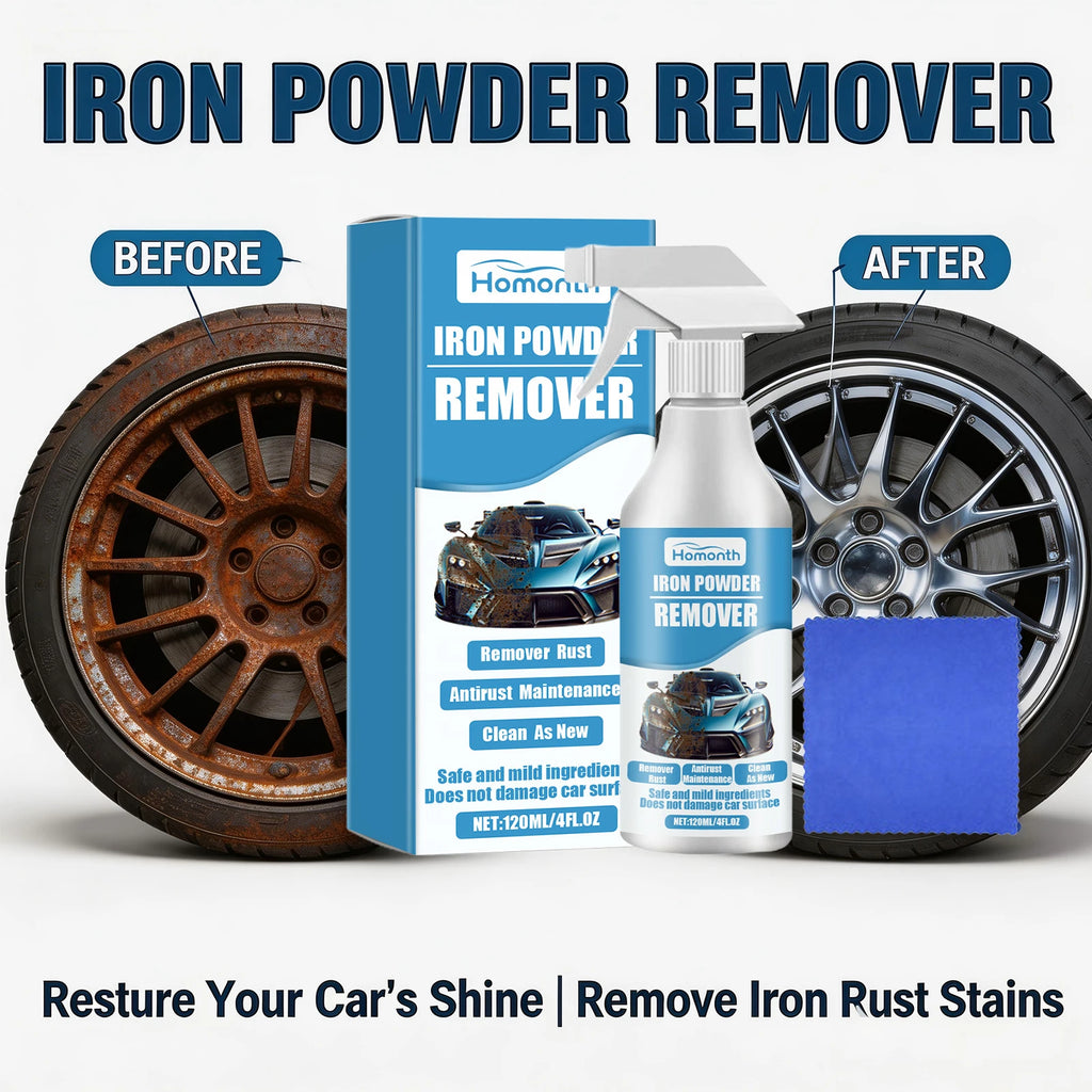 Iron Powder Remover for Car Exhaust Pipe Rust Removal Spray Cleaning Metal Iron Powder Multi-use Car Rust Remover Spray Oasis Select