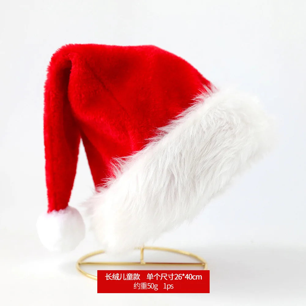 Christmas Hats: Kids Short/Long Fleece Hats, Adult Styles New Non-Woven Festival Party Decor Oasis Select Long children