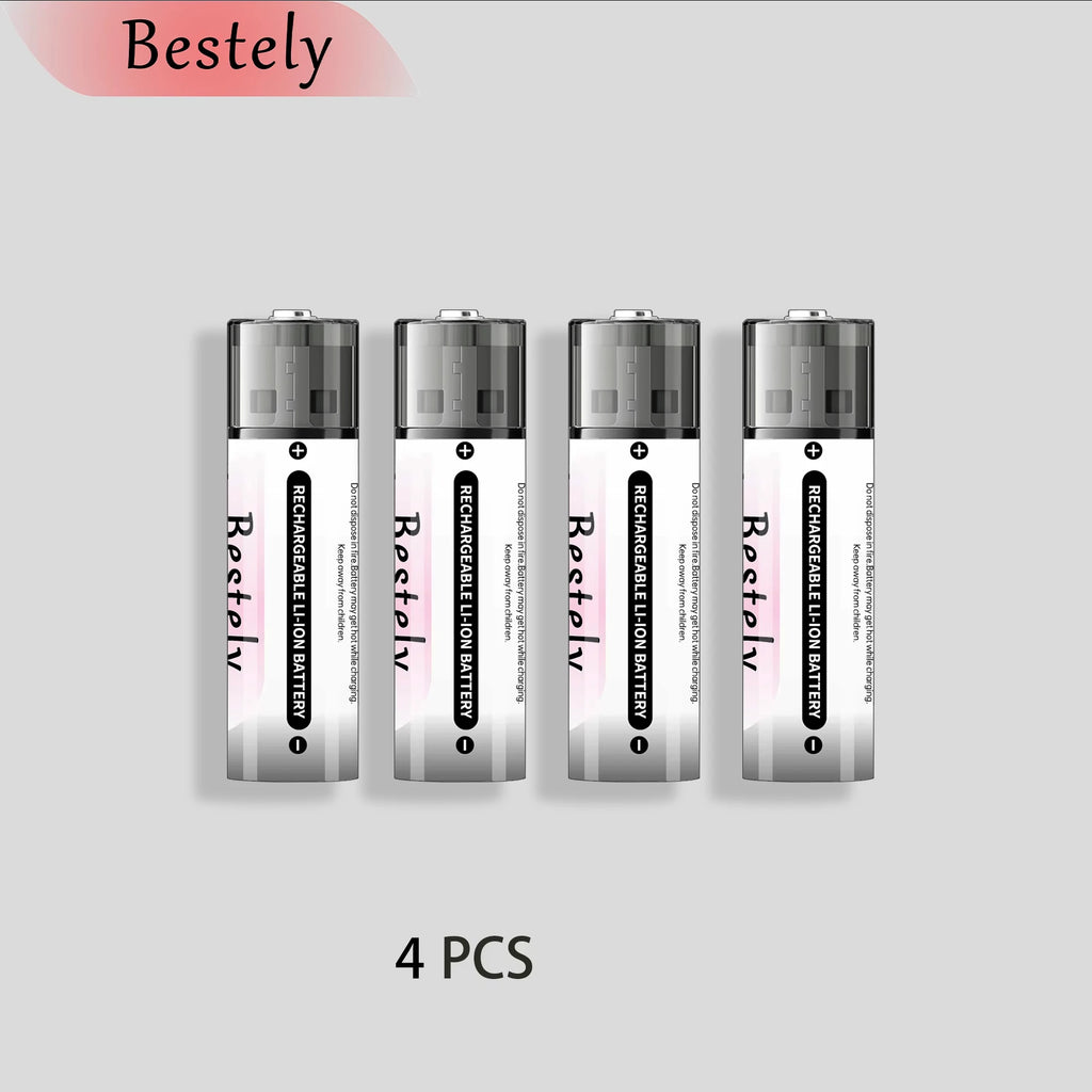2025 New 1.5v Rechargeable Lithium AA Battery, High capacity 5800mAh USB Li-ion AA Battery,1.5h fast charging and long lasting Oasis Select 4 pcs Batteries