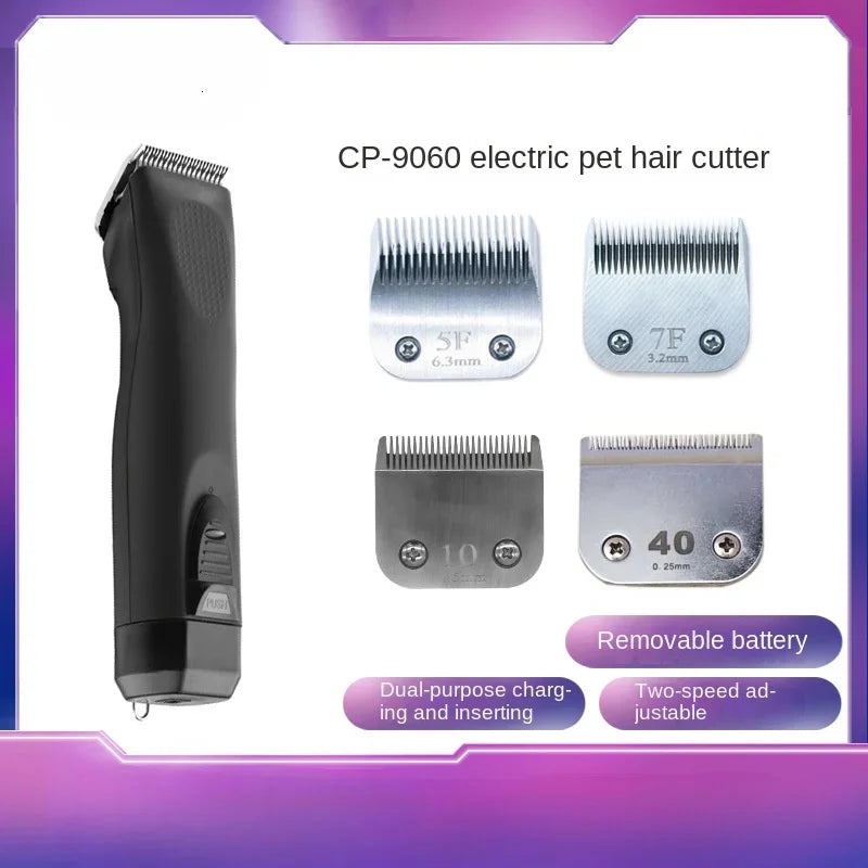 Professional Shaver Pet Electric Clipper Dog Electric Clipper Plug-in Dual-use Cat Teddy Shaver Electric Pusher CP-9060 Set Oasis Select