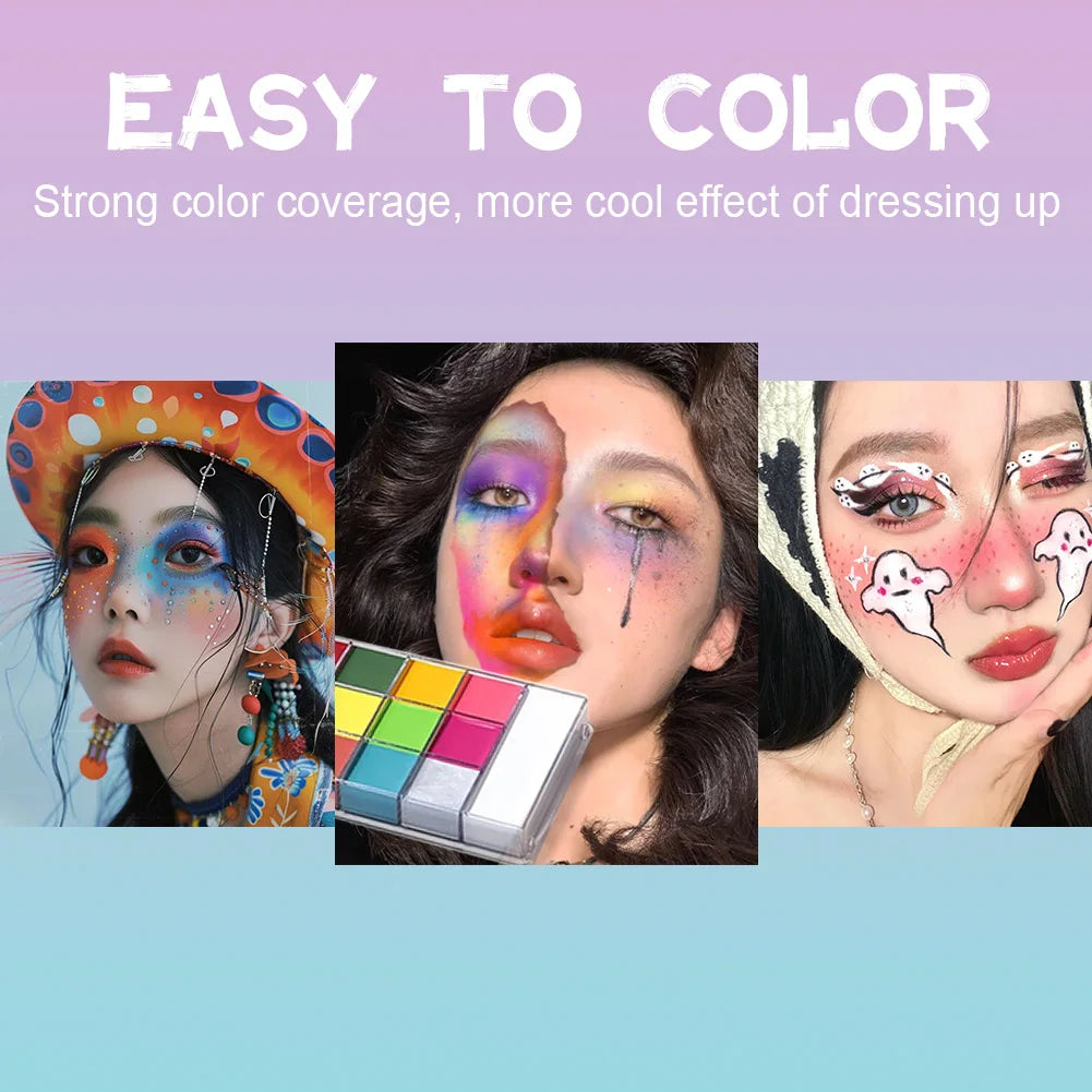 20-Color Body Paint Set – Waterproof & High-Pigment with Applicators