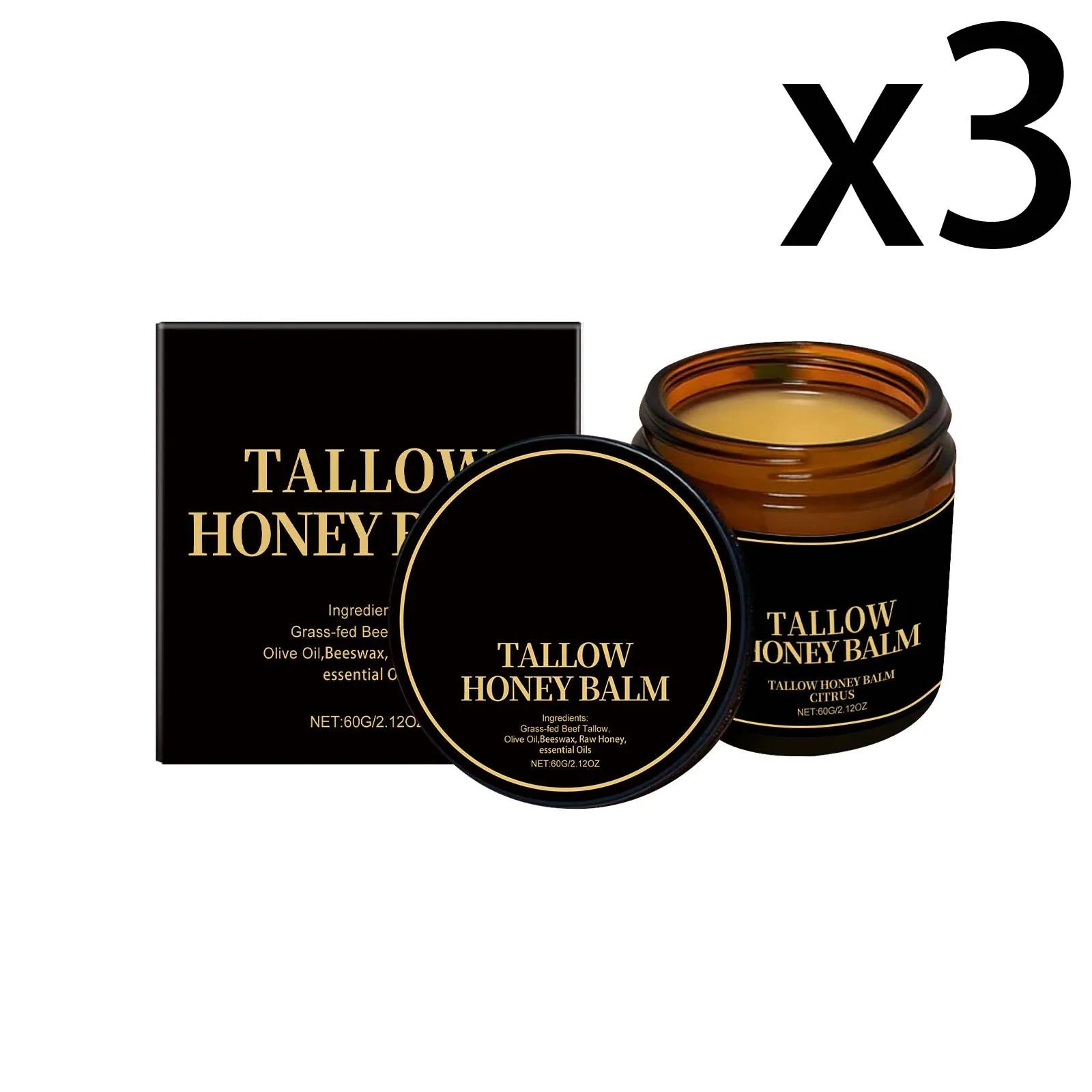 Tallow Nourishing Skin Care Cream Hydration Improve Skin Condition Reinforced Barrier Relieve Dryness Moisturizing Body Lotion Oasis Select 3X60g 60g