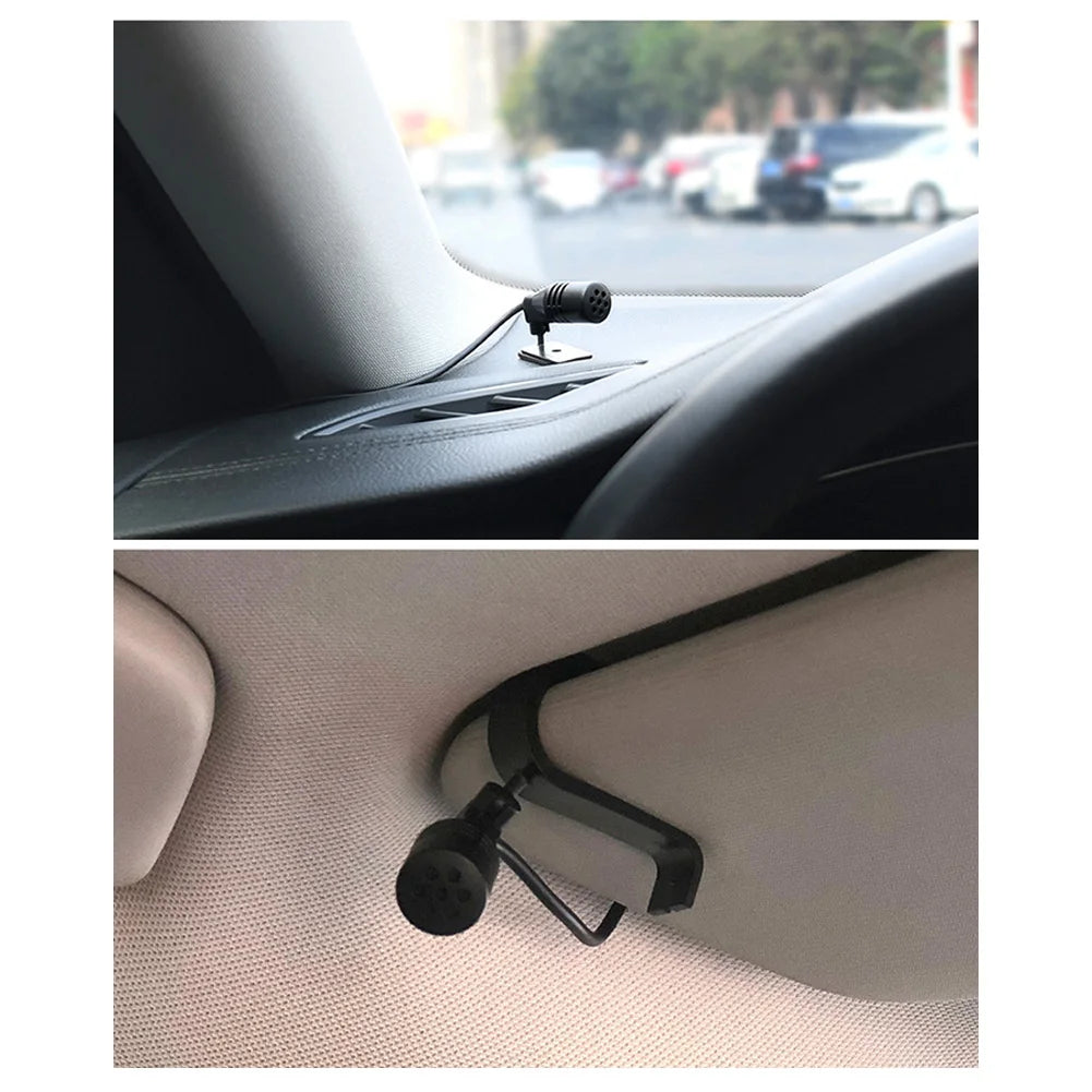 Car Audio Microphone 3.5mm Wired Clip Mic for DVD Radio – 3m
