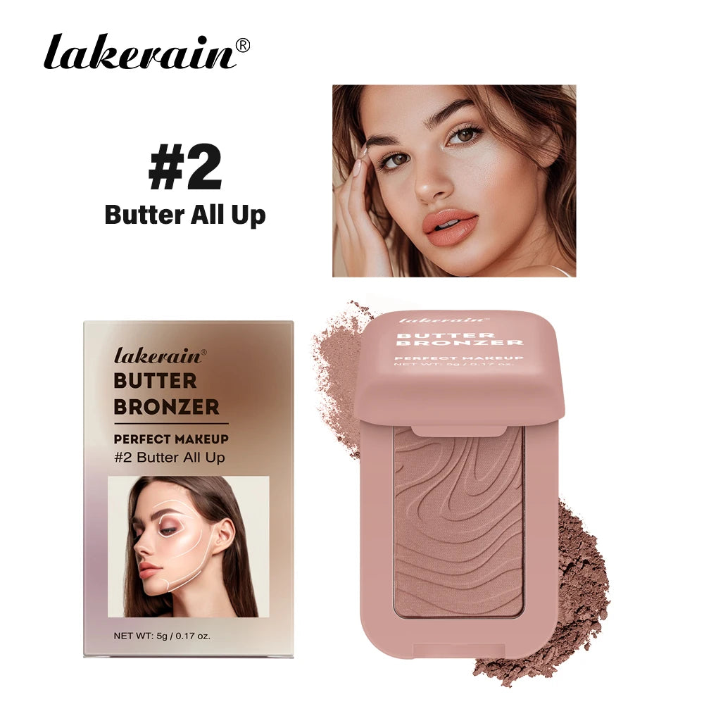 Single Color Butter Blush Matte Natural Cheek Tint Waterproof Face Contouring Cosmetics Blush Powder Face Soft Female Makeup Oasis Select butter bronzer 2