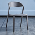 Nordic simple plastic chair household dining chair adult leisure creative desk chair lazy backrest stool Oasis Select Grey 2 pieces