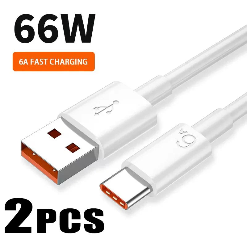 1-6PCS 6A Fast Charging Usb C Cable for Xiaomi Mi 12 Huawei Mobile Phone Accessories Type C Cable Phone Charger USB Cable Oasis Select 2pcs 1m