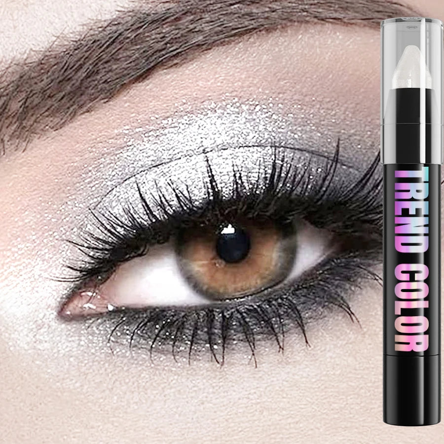 KAFURUX 24-Color Glitter Eyeshadow & Highlighter Pencil Waterproof