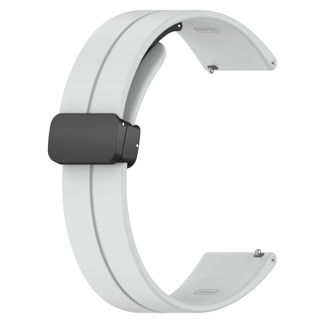 Silicone Watch Band 20mm/22mm – Xiaomi Samsung Huawei Strap Silicone Watch Band Oasis Select Light Grey 22MM