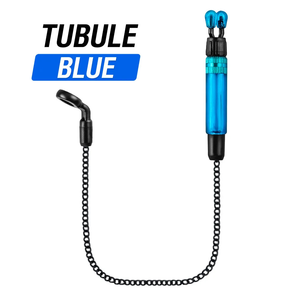 Sensitive Carp Bite Indicator Soft Chain Alarm with Adjustable Line Clip Detachable Structure and Glow Rod Slot Oasis Select Thin Tube - Blue