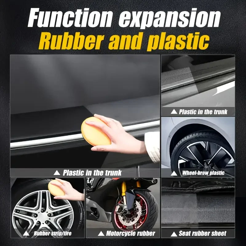 Car Plastic Restorer Polish Paste 150g - Tire, Interior & Bumper Shine & Protection, Long-Lasting Gloss, Automotive Plastic Care Oasis Select